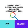 Bharat Heavy Electricals Limited Bangalore Recruitment 2025: Eligibility, Pay Scale and Application Process