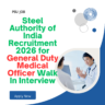 Steel Authority of India Recruitment 2026 for General Duty Medical Officer Walk In Interview