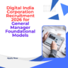 Digital India Corporation Recruitment 2026 for General Manager Foundational Models careerstar.in