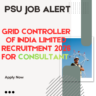 Grid Controller of India Limited Recruitment 2026 for Consultant careerstar.in