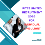 RITES Limited Recruitment 2026 for Individual Consultant