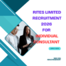 RITES Limited Recruitment 2026 for Individual Consultant