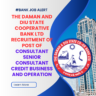 The Daman and Diu State Cooperative Bank Ltd Recruitment of post of Consultant Senior Consultant Credit Business and Operation