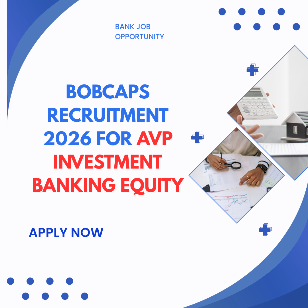 BOBCAPS Recruitment 2026 for AVP Investment Banking Equity careerstar.in