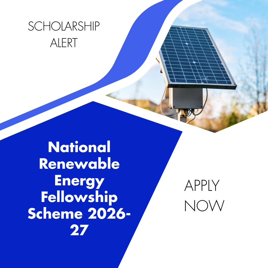 National Renewable Energy Fellowship Scheme 2026-27 Apply Now for Government of India Fellowship Opportunity careerstar.in
