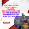 South Eastern Coalfields Limited Recruitment 2026 for Mining Sirdar and Many Other 1055 Vacancies careerstar.in