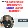 UP Cooperative Bank Recruitment 2026 Manager and Other 116 Vacancies careerstar.in