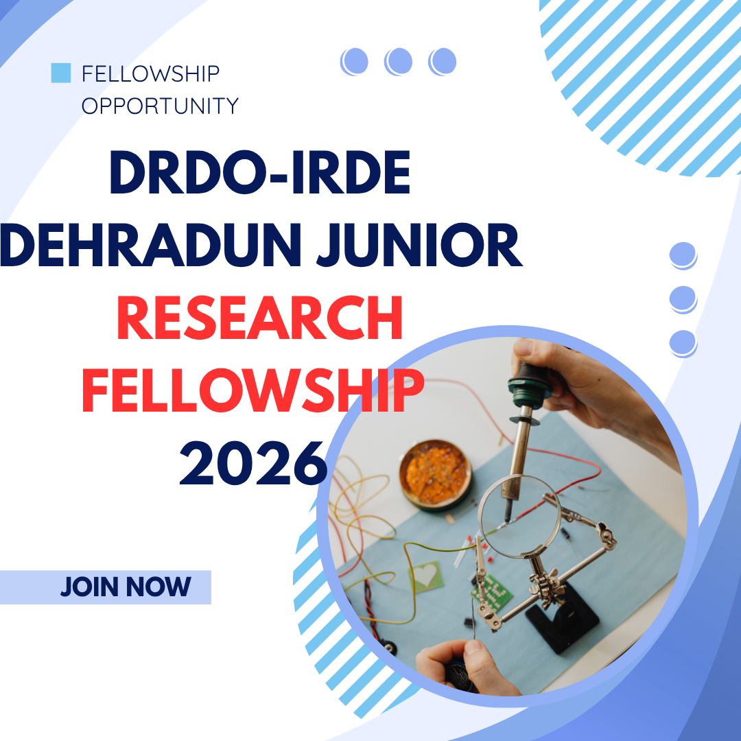 DRDO-IRDE Dehradun Junior Research Fellowship 2026 Apply Now careerstar.in