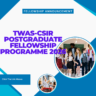 TWAS-CSIR Postgraduate Fellowship Programme 2026 careerstar.in