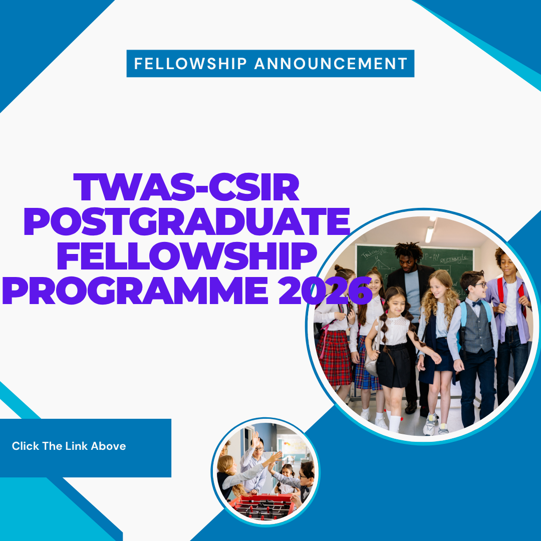 TWAS-CSIR Postgraduate Fellowship Programme 2026 careerstar.in