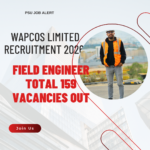 WAPCOS Limited Recruitment 2026 for Field Engineer Total 159 Vacancies Out WAPCOS Limited Recruitment 2026 for Field Engineer Total 159 Vacancies Out careerstar.in