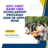 IDFC First Bank MBA Scholarship Program 2026-28 Apply Now careerstar.in