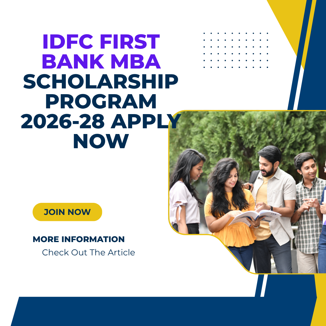 IDFC First Bank MBA Scholarship Program 2026-28 Apply Now careerstar.in