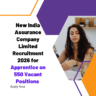 New India Assurance Company Limited Recruitment 2026 for Apprentice on 550 Vacant Positions Application Process is online careerstar.in