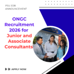 ONGC Recruitment 2026 for Junior and Associate Consultants Applications are now invited careerstar.in