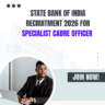 State Bank of India Recruitment 2026 for Specialist Cadre Officer Submit Application Online careerstar.in