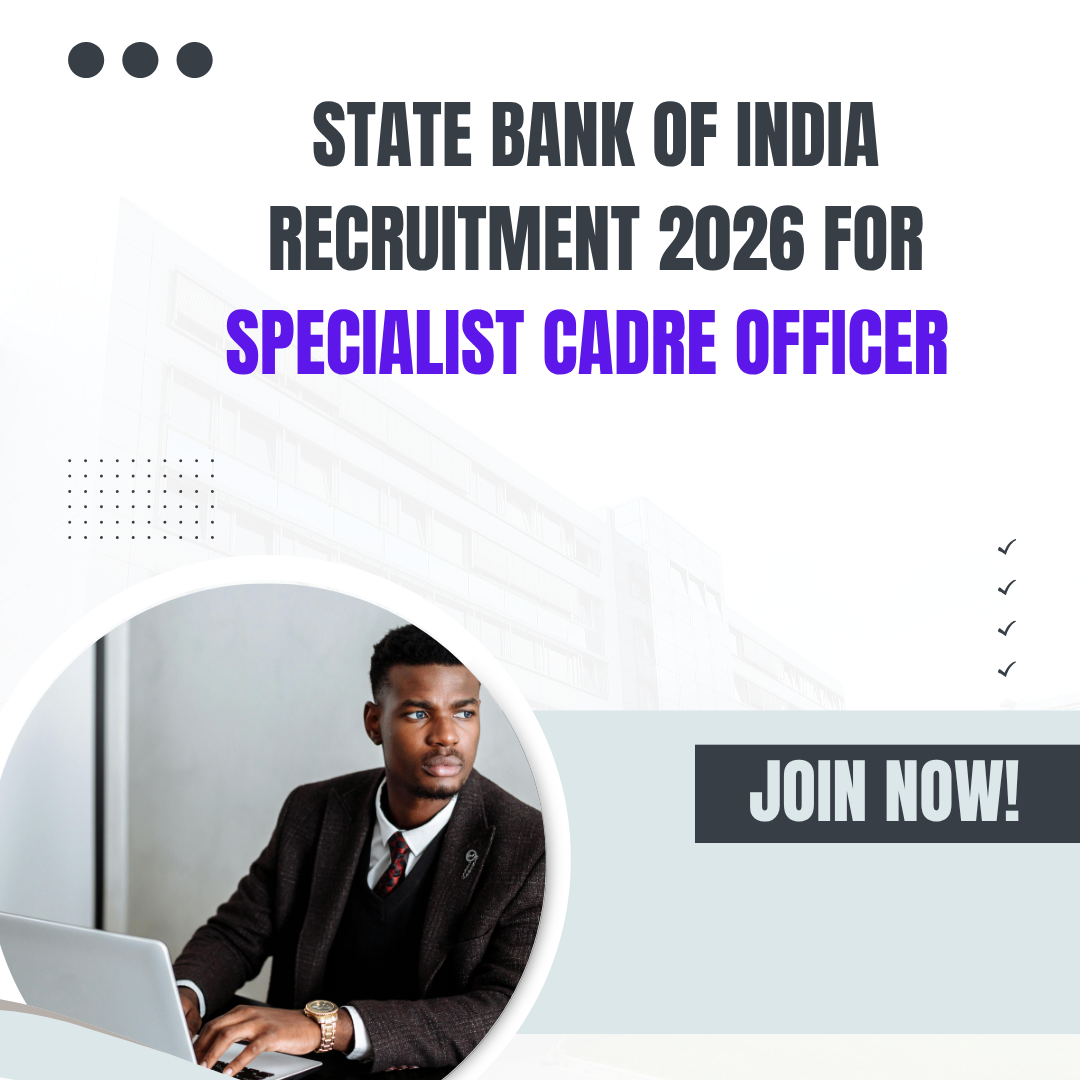 State Bank of India Recruitment 2026 for Specialist Cadre Officer Submit Application Online careerstar.in