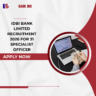 IDBI Bank Limited Recruitment 2026 for 31 Specialist Officer Check Online Application careerstar.in