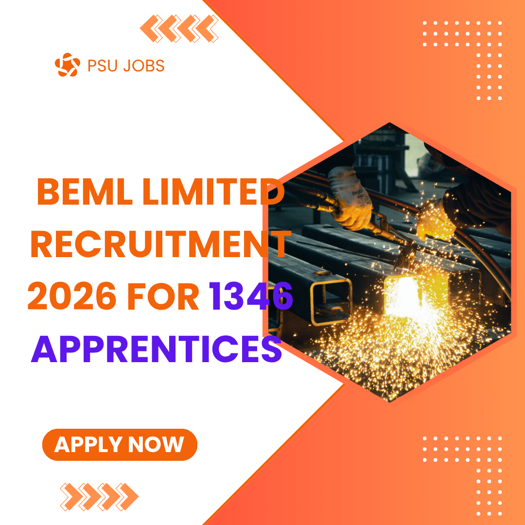 BEML Limited Recruitment 2026 for 1346 Apprentices careerstar.in