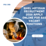 BHEL Artisan Recruitment 2026 Apply Online for 660 Vacant Positions careerstar.in