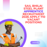SAIL Bhilai Steel Plant Apprentice Recruitment 2026 Apply 710 Vacant Positions careerstar.in