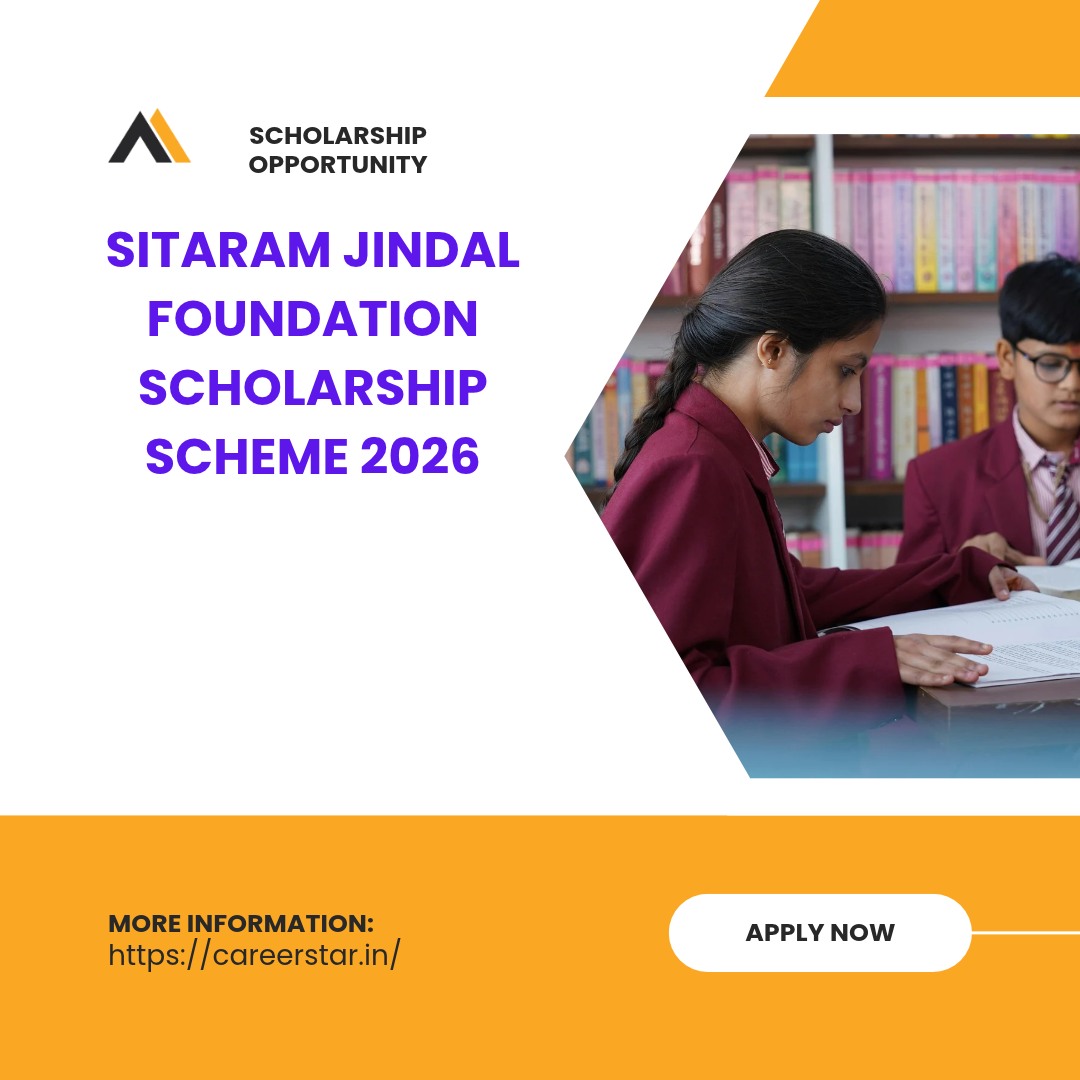 Sitaram Jindal Foundation Scholarship Scheme 2026 careerstar.in